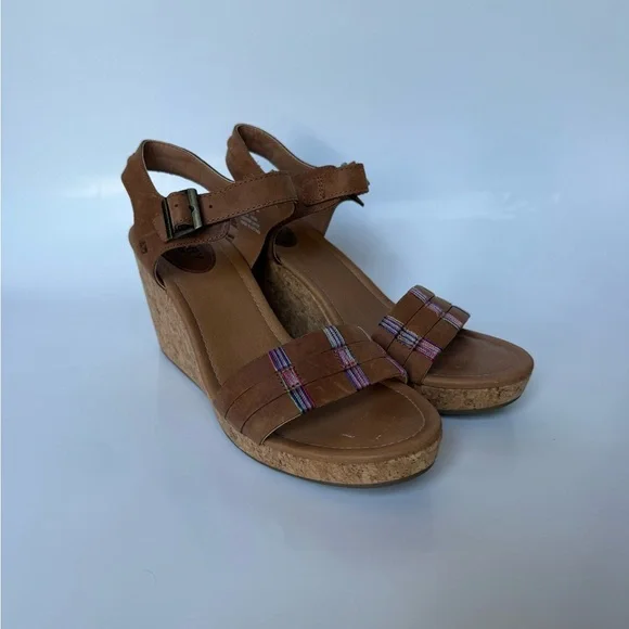 Sperry Dawn Echo wedge sandal Brown 9.5 - Picture 3 of 11